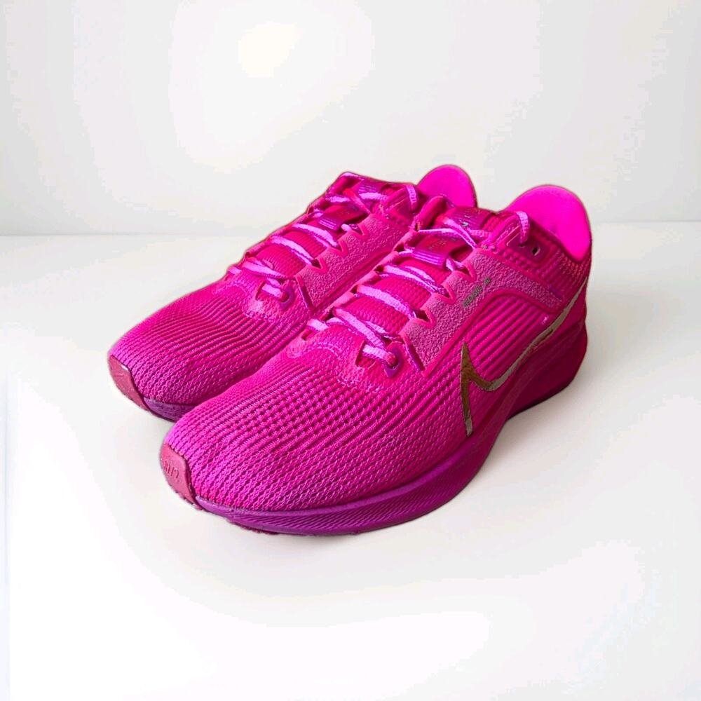 Nike Air Zoom Pegasus 40 Women’s 7.5 Running Shoes Fierce Pink Lace-Up Mesh